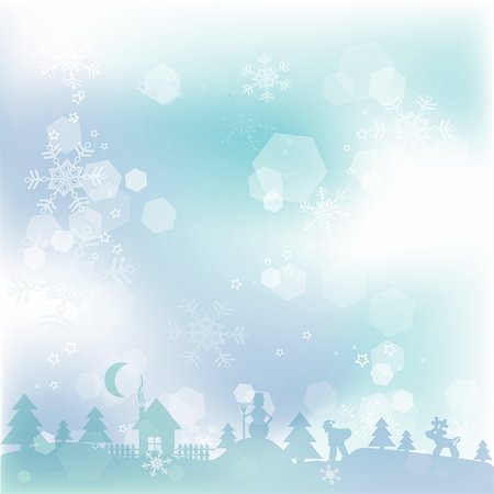 snowflakes and snowman drawings - Template Christmas greeting card background, vector illustration Stock Photo - Budget Royalty-Free & Subscription, Code: 400-06472402