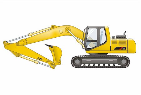 quarry nobody - Excavator vector Stock Photo - Budget Royalty-Free & Subscription, Code: 400-06472807