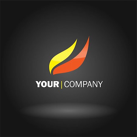 Vector illustration of a flaming logo Stock Photo - Budget Royalty-Free & Subscription, Code: 400-06473078