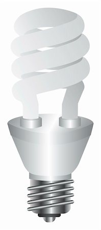drawing on save electricity - Energy Saving Florescent Light Bulb Illustration Isolated on White Background Foto de stock - Super Valor sin royalties y Suscripción, Código: 400-06473295