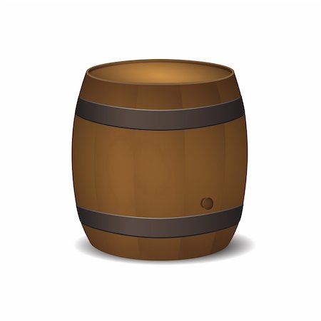 new royalty free icon of old style barrel isolated on white background Photographie de stock - Aubaine LD & Abonnement, Code: 400-06473303