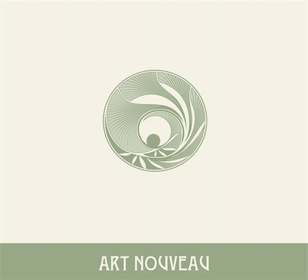 Design element in art nouveau style Photographie de stock - Aubaine LD & Abonnement, Code: 400-06473324