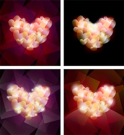 ekaterina88 (artist) - Vector illustration depicting a heart on a dark background Fotografie stock - Microstock e Abbonamento, Codice: 400-06473485