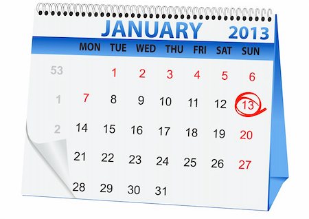 icon in the form of a calendar for old New Year Stock Photo - Budget Royalty-Free & Subscription, Code: 400-06473901