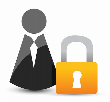 simsearch:400-08649785,k - businessman icons with padlock. Illustration design over white Stock Photo - Budget Royalty-Free & Subscription, Code: 400-06484358