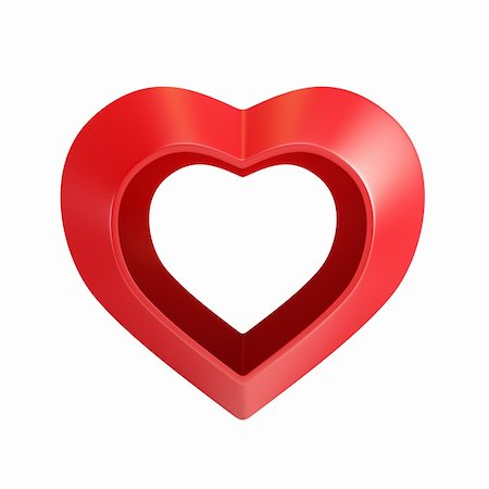 simsearch:400-07326110,k - red symbolic valentine heart, isolated 3d render Stock Photo - Budget Royalty-Free & Subscription, Code: 400-06484634
