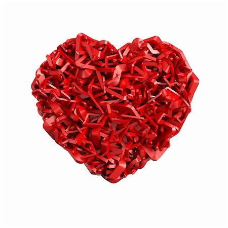 simsearch:400-07326110,k - red symbolic valentine heart, isolated 3d render Photographie de stock - Aubaine LD & Abonnement, Code: 400-06484636