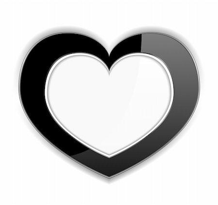 simsearch:400-06483468,k - Abstract black heart with blank space in the center, vector eps10 illustration Stock Photo - Budget Royalty-Free & Subscription, Code: 400-06484784