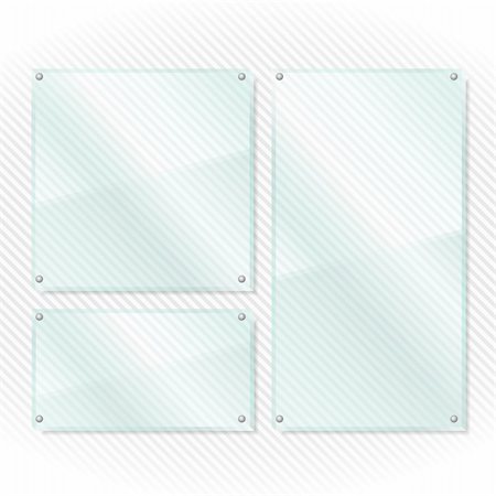 screen surface - Transparent glass boards on white background, vector eps10 illustration Stock Photo - Budget Royalty-Free & Subscription, Code: 400-06484811