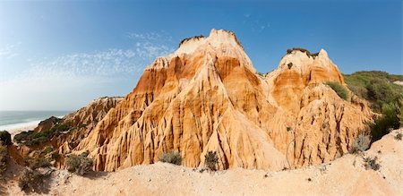 Stitched panorama of the sandstone cliffs in Gale beach, Comporta , Portugal Photographie de stock - Aubaine LD & Abonnement, Code: 400-06484889