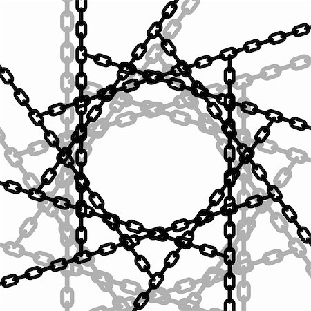 Illustration of interwoven chains on white background. Stock Photo - Budget Royalty-Free & Subscription, Code: 400-06485036