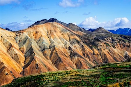 red flowers in stone images - Landmannalaugar colorful mountains landscape view in Iceland Stock Photo - Budget Royalty-Free & Subscription, Code: 400-06485069