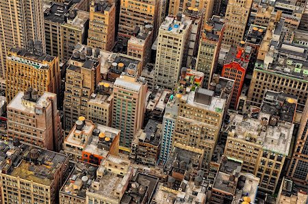 New York streets bird's view, Manhattan, New York, USA Stock Photo - Budget Royalty-Free & Subscription, Code: 400-06485083