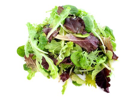 simsearch:400-06485512,k - mesclun salad in front of white background Stock Photo - Budget Royalty-Free & Subscription, Code: 400-06485512