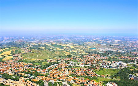Beautiful Italian landscape. View from heights of San Marino Stock Photo - Budget Royalty-Free & Subscription, Code: 400-06485745