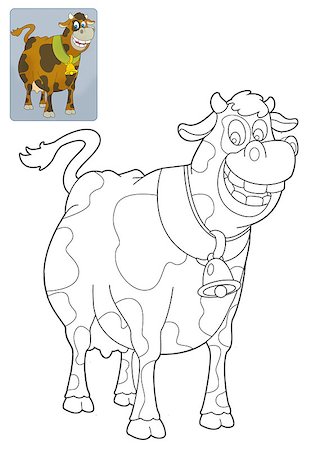 ranch cartoon - illustration for the children Stock Photo - Budget Royalty-Free & Subscription, Code: 400-06485818