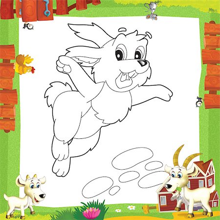 ranch cartoon - illustration for the children Stock Photo - Budget Royalty-Free & Subscription, Code: 400-06485864