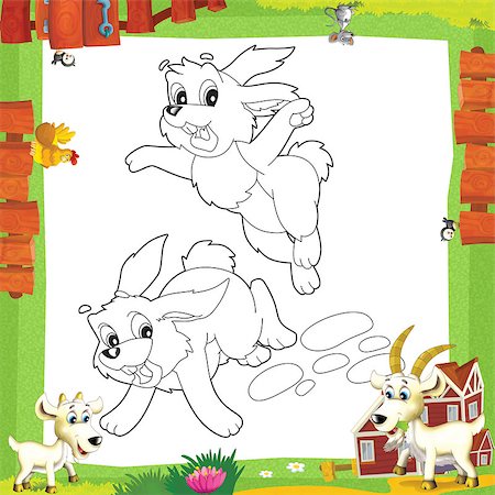 ranch cartoon - illustration for the children Stock Photo - Budget Royalty-Free & Subscription, Code: 400-06485865