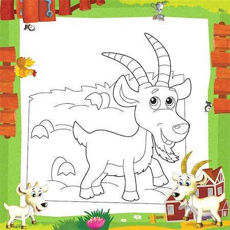 ranch cartoon - illustration for the children Stock Photo - Budget Royalty-Free & Subscription, Code: 400-06485862