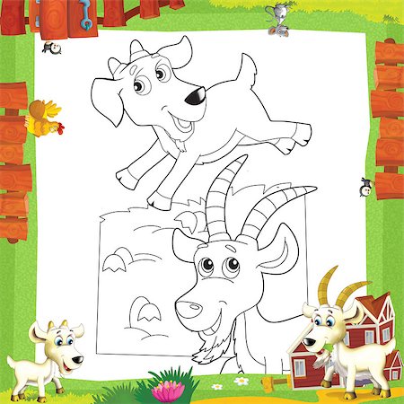 ranch cartoon - illustration for the children Stock Photo - Budget Royalty-Free & Subscription, Code: 400-06485863
