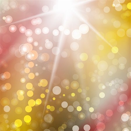 Festive bokeh lights abstract background. Vector illustration Stock Photo - Budget Royalty-Free & Subscription, Code: 400-06480124