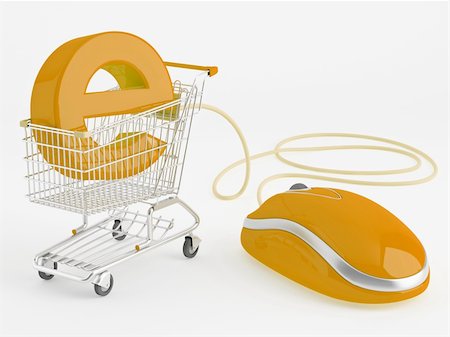 saracin (artist) - shopping carts operated computer mouse - the symbol of e-commerce Foto de stock - Super Valor sin royalties y Suscripción, Código: 400-06480127