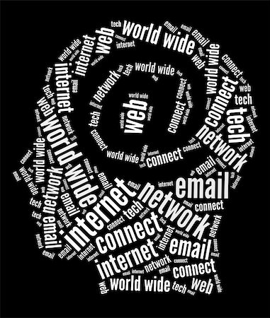 rosliothman (artist) - Mind thoughts word cloud arrangement. Internet and connectivity concept. Foto de stock - Super Valor sin royalties y Suscripción, Código: 400-06480501