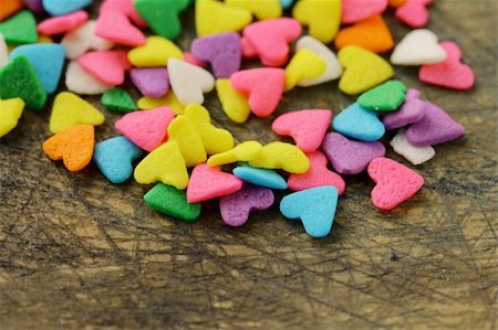 small sugar candy in the form of hearts Stock Photo - Budget Royalty-Free & Subscription, Code: 400-06480794