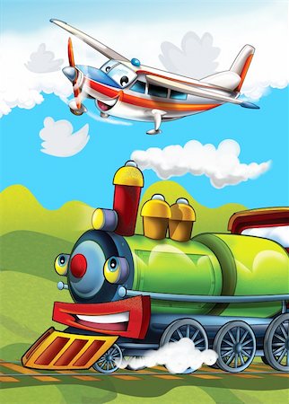 railway worker - illustration for the children Stock Photo - Budget Royalty-Free & Subscription, Code: 400-06481450