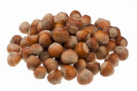 simsearch:400-06520688,k - The heap of hazelnuts isolated on white background Stock Photo - Budget Royalty-Free & Subscription, Code: 400-06481528