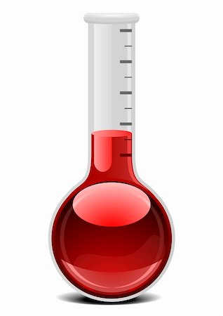 simsearch:670-03734263,k - illustration of a glass flask with red liquid Foto de stock - Super Valor sin royalties y Suscripción, Código: 400-06481565