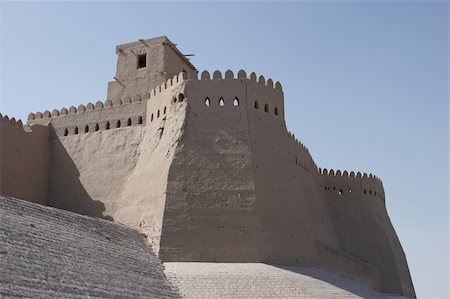 Wall of the ancient city of Khiva, silk road, Uzbekistan, Central Asia Stock Photo - Budget Royalty-Free & Subscription, Code: 400-06481598