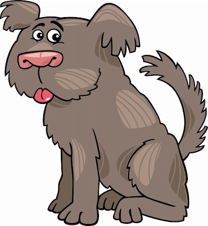 Cartoon Illustration of Funny Shaggy Sheepdog or Bobtail Dog Stock Photo - Budget Royalty-Free & Subscription, Code: 400-06482143