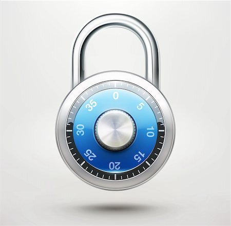 simsearch:6102-06470973,k - Vector illustration of security concept with locked blue combination pad lock Stockbilder - Microstock & Abonnement, Bildnummer: 400-06482161