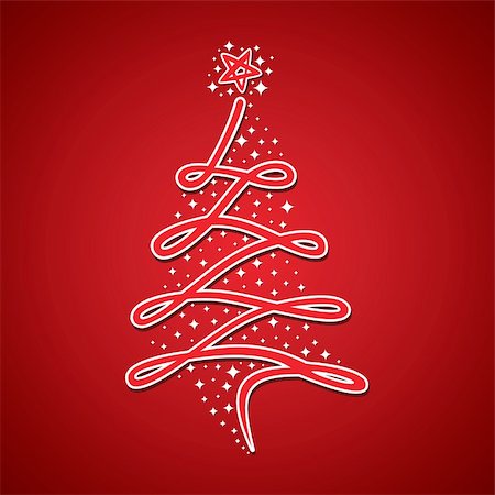 Abstact Christmas Tree Background stock vector Fotografie stock - Microstock e Abbonamento, Codice: 400-06482552