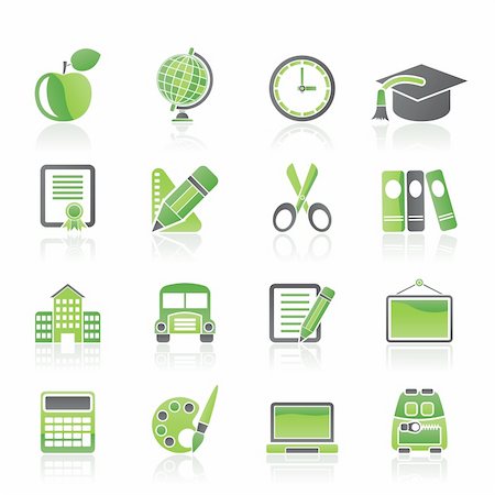 simsearch:400-04225674,k - school and education icons - vector icon set Stock Photo - Budget Royalty-Free & Subscription, Code: 400-06482567