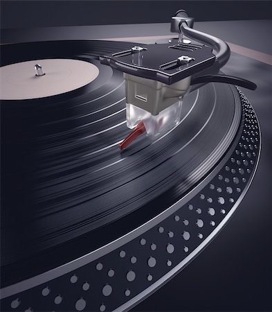 record on player - Unique design created for this image. Concept of music in nightclubs. Stock Photo - Budget Royalty-Free & Subscription, Code: 400-06482985