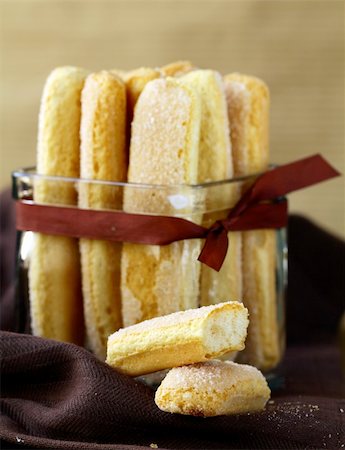 Traditional Italian sugar biscuit cookies savoiardi Stock Photo - Budget Royalty-Free & Subscription, Code: 400-06483072