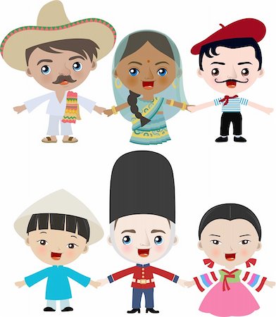 Multicultural children holding hands Stock Photo - Budget Royalty-Free & Subscription, Code: 400-06514466