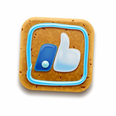 Cookie Like/Thumbs Up symbol icon, vector Eps 10 illustration Stock Photo - Budget Royalty-Free & Subscription, Code: 400-06514526