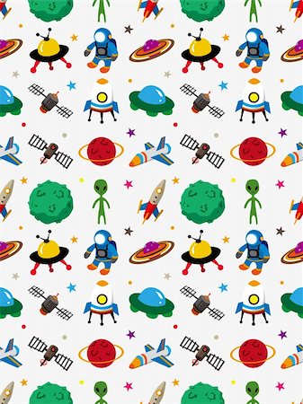seamless space pattern Stock Photo - Budget Royalty-Free & Subscription, Code: 400-06514543