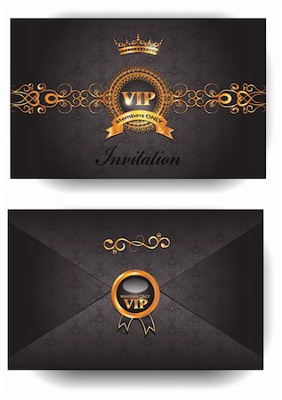 post modern background - Elegant VIP invitation envelope with pattern Stock Photo - Budget Royalty-Free & Subscription, Code: 400-06514692