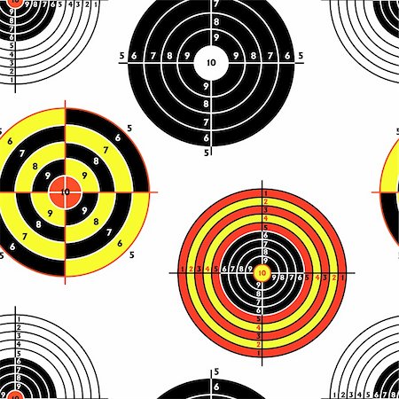 simsearch:400-07921690,k - targets for practical pistol shooting, seamless wallpaper, vector illustration Stock Photo - Budget Royalty-Free & Subscription, Code: 400-06514799