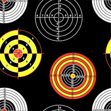 simsearch:400-07921690,k - targets for practical pistol shooting, seamless wallpaper, vector illustration Stock Photo - Budget Royalty-Free & Subscription, Code: 400-06514881