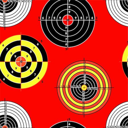 simsearch:400-07921690,k - targets for practical pistol shooting, seamless wallpaper, vector illustration Stock Photo - Budget Royalty-Free & Subscription, Code: 400-06514899