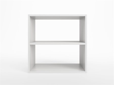 simsearch:400-08863068,k - modern white bookcase, 3d render Fotografie stock - Microstock e Abbonamento, Codice: 400-06515062