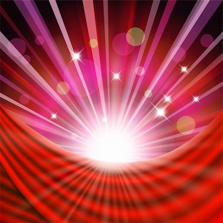 stage floodlight - Background with red curtain. Clipping Mask. Mesh.This file contains transparency. Stock Photo - Budget Royalty-Free & Subscription, Code: 400-06515165
