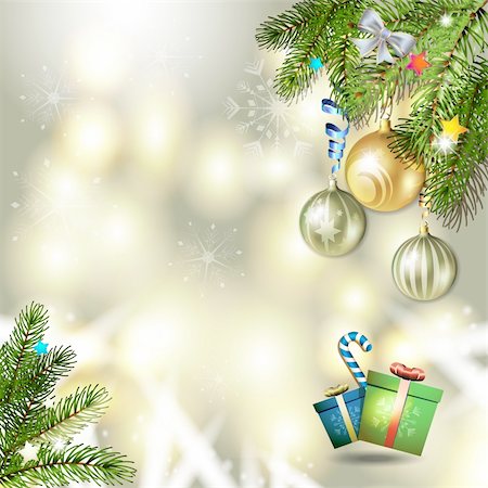 simsearch:400-06514635,k - Christmas card with gifts box Photographie de stock - Aubaine LD & Abonnement, Code: 400-06515260