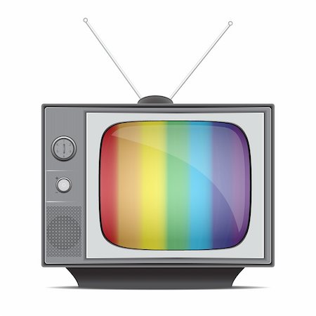 classic tv colorful no signal background Stock Photo - Budget Royalty-Free & Subscription, Code: 400-06515314