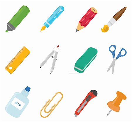 staple - Equipment icons. Vector set for you design Foto de stock - Super Valor sin royalties y Suscripción, Código: 400-06515375